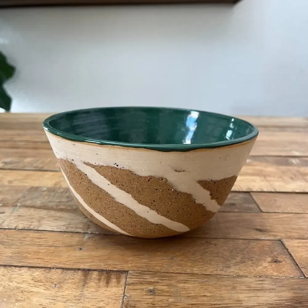 Studio Stoneware Pottery Bowl 6.5
